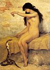 Paul Desire Trouillebert Famous Paintings - The Nude Snake Charmer